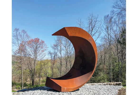 Un bon prix. sculpture en acier en lune de Corten de taille de 250cm pour la décoration de jardin en ligne