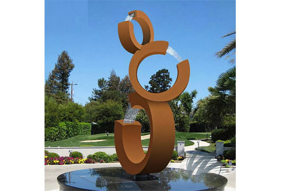 Un bon prix. Conception moderne extérieure de Rusty Corten Steel Water Fountain 3C de jardin en ligne