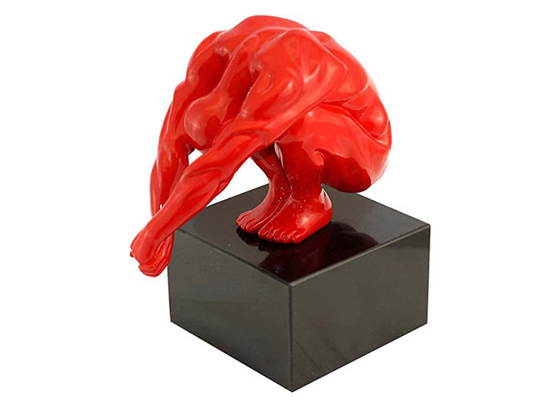 Un bon prix. Nageur moderne Red Figurine de sport d'Art Outdoor Fiberglass Sculpture Figure en ligne