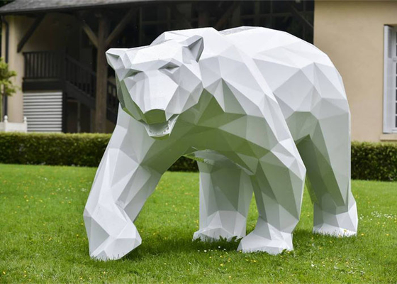 Un bon prix. Sculpture extérieure en fibre de verre de grand ours pour le bâtiment/décoration publique en ligne