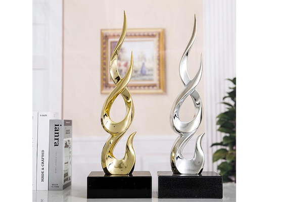 Un bon prix. Sculpture extérieure argentée en fibre de verre d'or nano d'électrodéposition pour la décoration à la maison de jardin en ligne