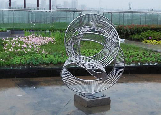 Sculpture en ruban en métal d'acier inoxydable pour la décoration extérieure