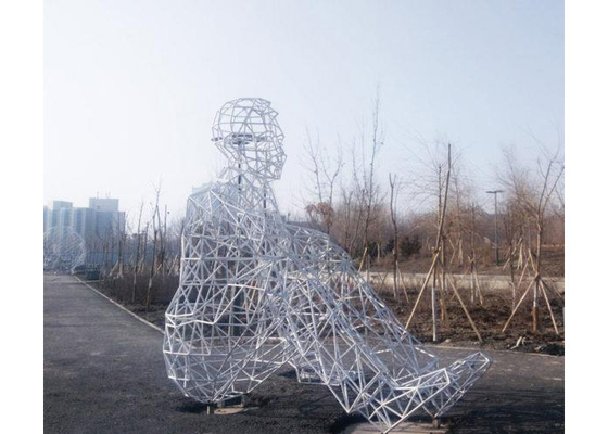 Un bon prix. Le blanc humain de sculpture en acier inoxydable de chiffre en métal extérieur de jardin a peint en ligne