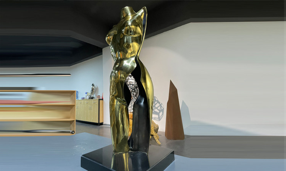 Un bon prix. Décor en laiton poli de maison de Madame Bronze Bust Statue de bâti d'or en ligne