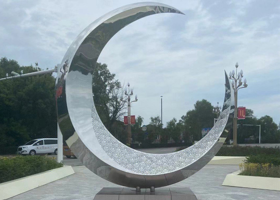 Un bon prix. Métal moderne Art Stainless Steel Moon Sculpture de jardin de taille faite sur commande en ligne