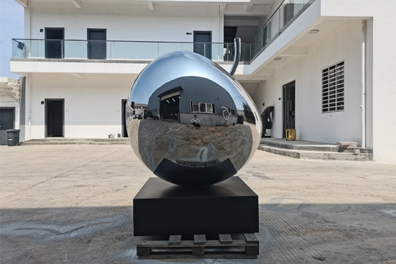 Un bon prix. Taille polie moderne de la sculpture 145cm en Apple de jardin d'acier inoxydable de fruit en ligne