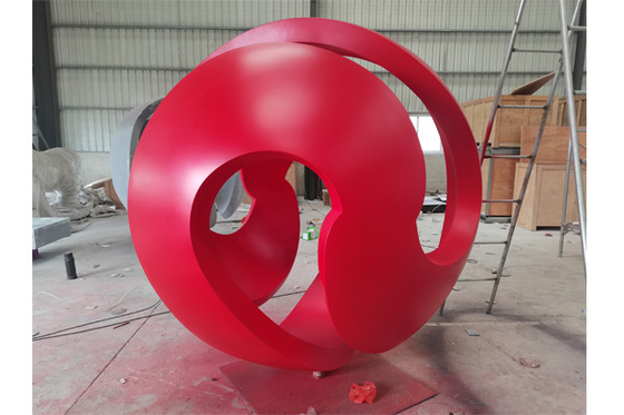 Un bon prix. décoration de jardin de sculpture en acier inoxydable de 2M Red Painted Ball en ligne