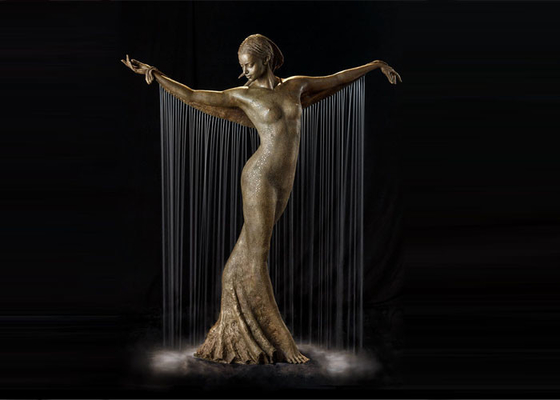 Un bon prix. Taille en bronze de Water Fountain 180cm de danseur de décoration extérieure de jardin en ligne