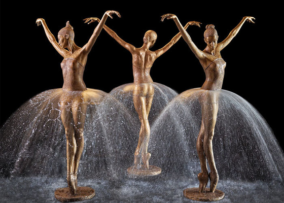 Un bon prix. Fontaine d'eau en bronze de ballerine de décoration extérieure de jardin avec la taille de la taille 180cm en ligne