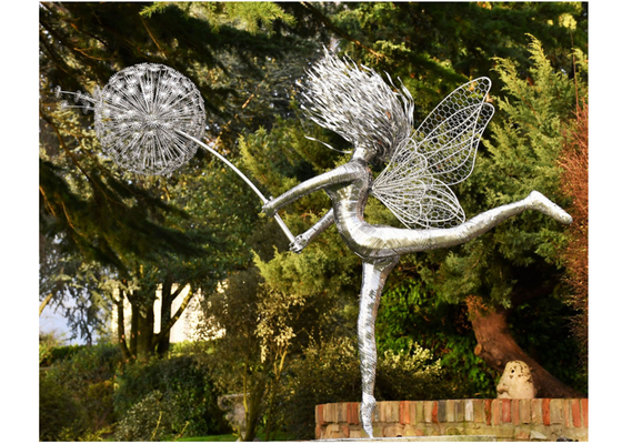 Grande sculpture en acier inoxydable pour la décoration du jardin