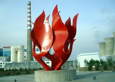 Un bon prix. Le rouge moderne a peint l'OEM/ODM extérieurs de sculpture en acier inoxydable disponibles en ligne