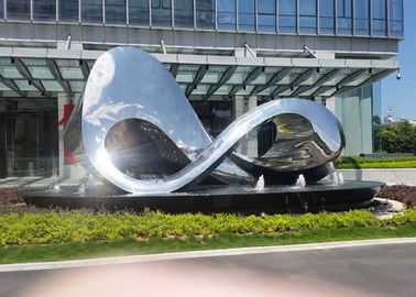 Un bon prix. Sculpture extérieure polie par conception unique en métal pour la décoration de place de ville en ligne
