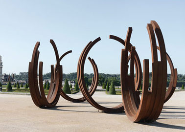 qualité Sculpture en acier en Corten d'aspect de rubans de danse pour la décoration extérieure usine