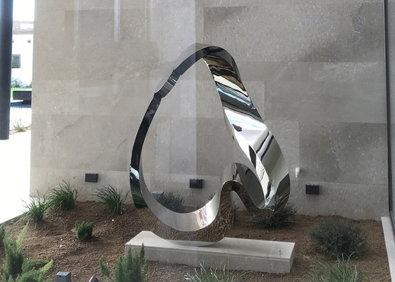 Art moderne contemporain du jardin Sculpture en acier inoxydable Abstrait