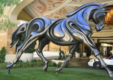 Un bon prix. Statues extérieures de cheval, conception contemporaine de sculpture courante en bronze en cheval en ligne