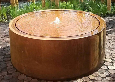 Un bon prix. Nappe phréatique en acier de Corten de technique de pièce forgéee, nappe phréatique ronde d'art de yard en métal en ligne