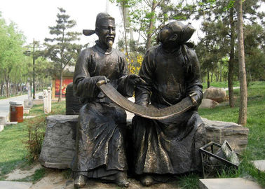 Un bon prix. Accueil antique grandeur nature chinois 150cm d'OEM/ODM de sculptures en jardin de bronze de poète en ligne