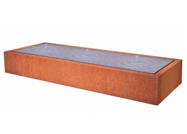 Un bon prix. Caractéristique en acier rectangulaire de l'eau de Corten pour la décoration extérieure intérieure en ligne