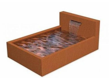 Un bon prix. Cascade en acier de Corten de style moderne, stabilité en acier de corrosion de caractéristique d'étang de Corten en ligne