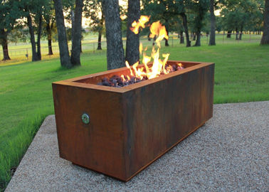 Un bon prix. Puits en acier du feu de Corten de forme rectangulaire pour l'altération superficielle par les agents de chauffage de patio résistante en ligne