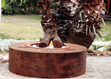 Un bon prix. Jardin attrayant écologique chauffant la forme ronde de mine en acier du feu de Corten en ligne