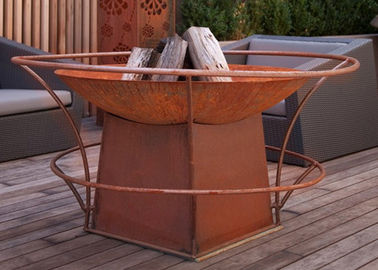 Un bon prix. Cuvette de mine de grand feu de technique de pièce forgéee, cuvettes de feu extérieures en acier de Corten en ligne