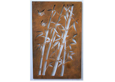 Un bon prix. Modèle en bambou en métal de Corten de sculpture en acier en mur pour des réceptions commerciales en ligne