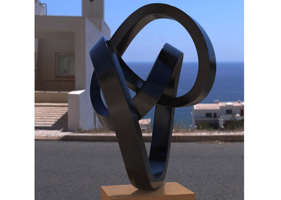 Un bon prix. Peinture sur mesure Art métallique en acier inoxydable Abstrait sculpture tordue pour l' extérieur en ligne