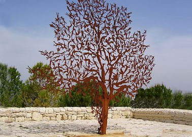 Un bon prix. Taille adaptée aux besoins du client par stabilité extérieure de corrosion de sculpture en arbre coupée par laser en métal en ligne