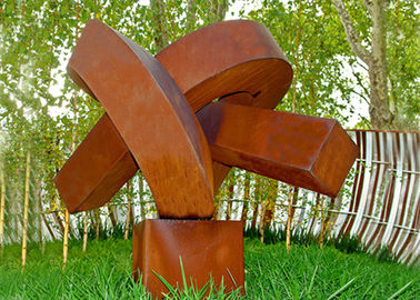Un bon prix. Le résumé s'est rouillé sculpture en métal, contemporain s'est rouillé l'art en acier de jardin en ligne
