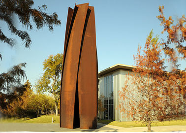 Un bon prix. Finition rouillée d'anti de corrosion de jardin d'art en Corten de sculpture forme en acier de colonne en ligne