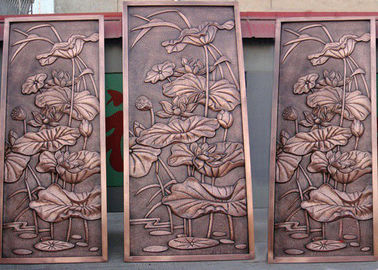 Un bon prix. Plaques en bronze de soulagement de Bas de fleur de Lotus pour la décoration publique d'art de mur en ligne