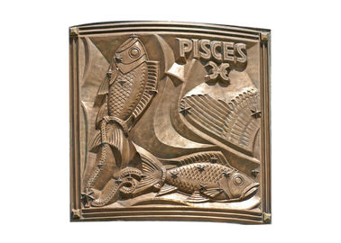 Un bon prix. Métier différent 200*200cm de soudure de plaque de soulagement de bronze de Poissons de tailles en ligne