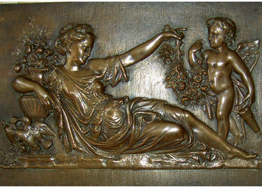 Un bon prix. Mère avec la finition WS-C485 de surface de bâti de soulagement de bronze d'art de mur d'ange en ligne