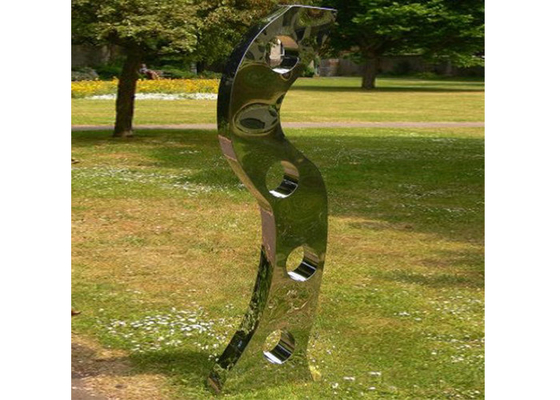 Un bon prix. Sculpture en acier inoxydable de jardin abstrait moderne poli miroir en ligne