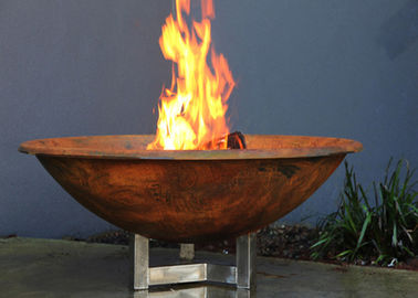 Un bon prix. Cuvette de feu en acier de Corten de finition rouillée, stabilité en acier ronde de corrosion de mine du feu en ligne