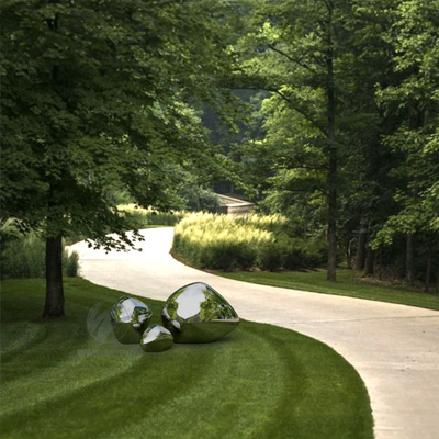 Art moderne sculpture en acier inoxydable pour la décoration du jardin Les pierres sacrées