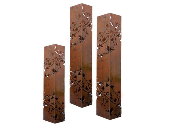 Un bon prix. Taille personnalisée Art métallique rouillé jardin Corten Steel Lanterne en ligne