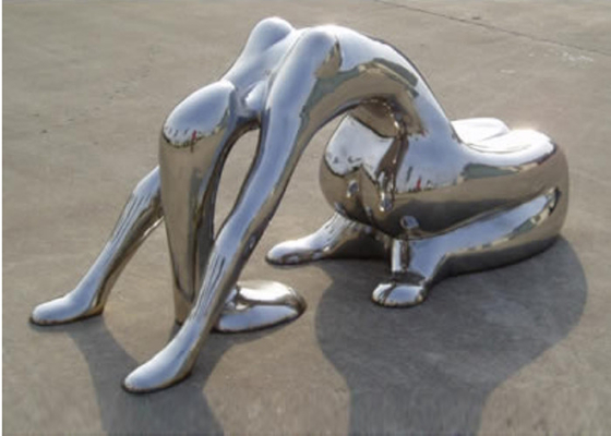 Un bon prix. Art métallique moderne de l' acier inoxydable de la sculpture de yoga de la dame poli en ligne