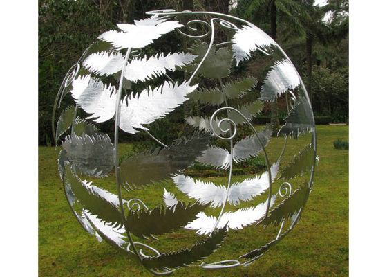 Taille personnalisée Jardin d'art moderne Sphère sculpture en acier inoxydable