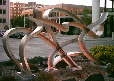 Un bon prix. Sculpture fabriquée à la main moderne en métal d'acier inoxydable d'art aménageant la décoration en parc en ligne