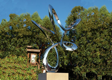 Un bon prix. Sculpture polie par paysage moderne en acier inoxydable, sculpture abstraite en jardin en ligne