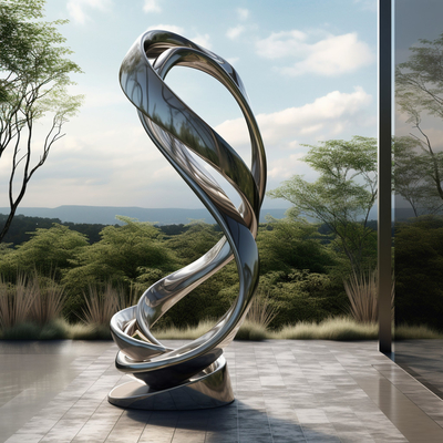 Un bon prix. Souvenirs oubliés sculpture en acier inoxydable poli pour les parcs publics en ligne