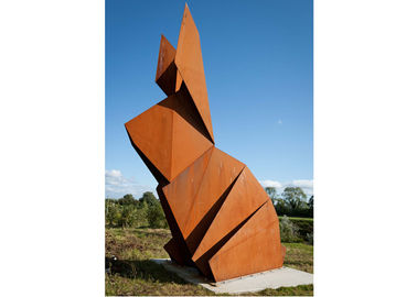 Un bon prix. Décoration en acier d'animal de sculpture en lapin de Corten de grand jardin rouillé en métal en ligne