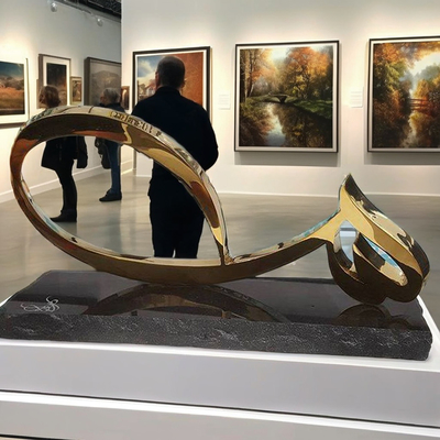Un bon prix. Calligraphie arabe en acier inoxydable moderne Sculpture Art intérieur Décoration Métiers d'art métalliques en ligne