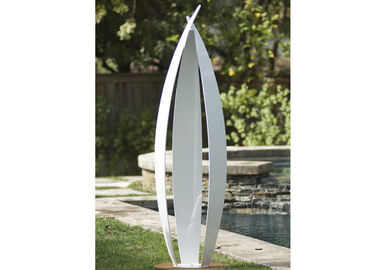 Un bon prix. Finition peinte par blanc moderne de sculpture en acier inoxydable de décoration d'art de jardin en ligne