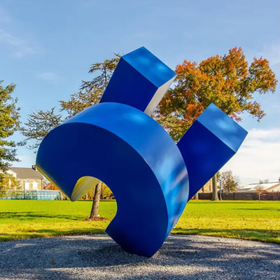 Résumé International énorme peinture architecturale en acier inoxydable sculpture de flexion