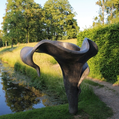 Un bon prix. Décoratif personnalisé Grand jardin métal Bronze Fleur de sculpture de paysage en ligne
