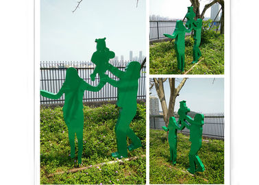 Un bon prix. Sculpture peinte décorative extérieure en famille d'acier inoxydable de sculpture en métal en ligne