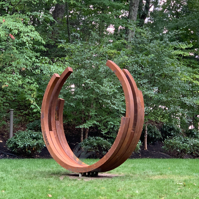 Harmonie dimensionnelle 2.6m Semi-circulaire sculpture de cour pour les jardins et les places